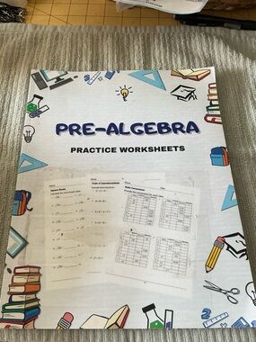 Pre-Algebra Practice Worksheets - Blue and White